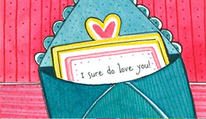 I sure do love you envelope card